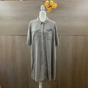 Cato Army Green Cargo Knee Length Dress